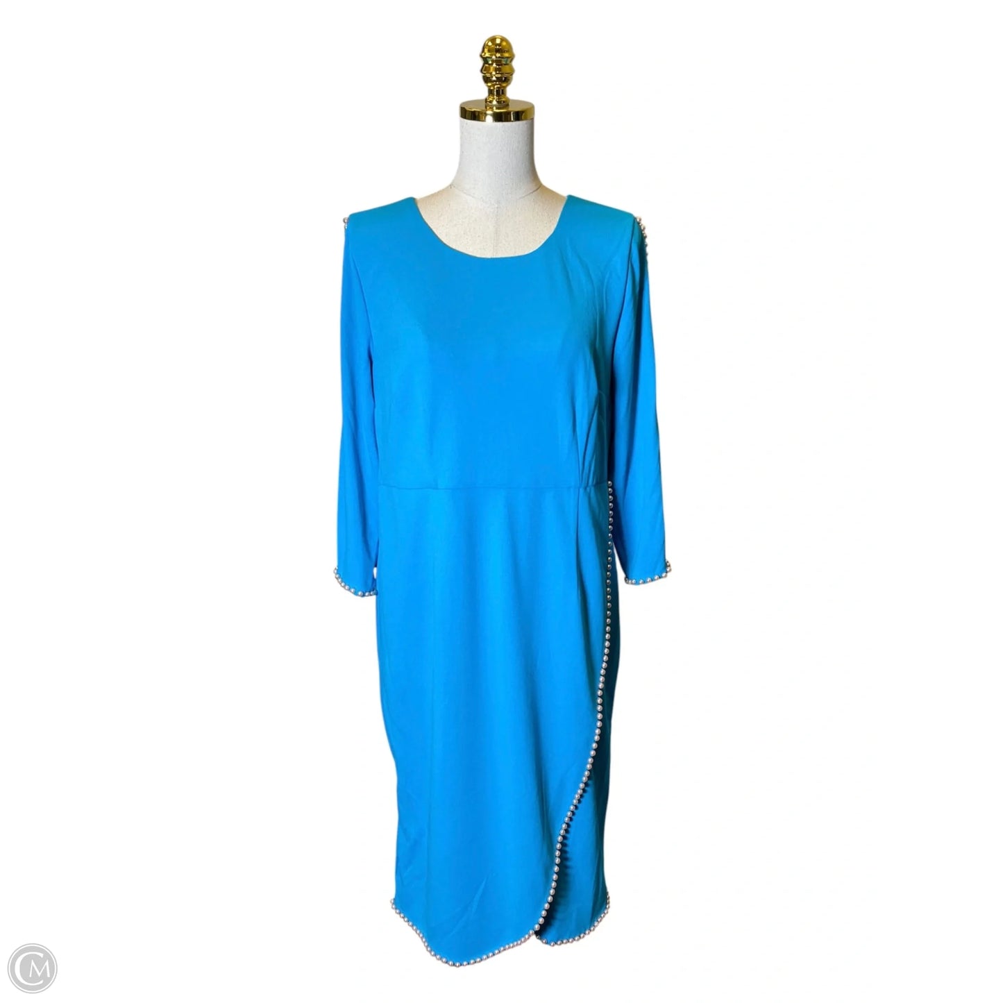 Dress Casual Midi By Clothes Mentor In Blue, Size: 12