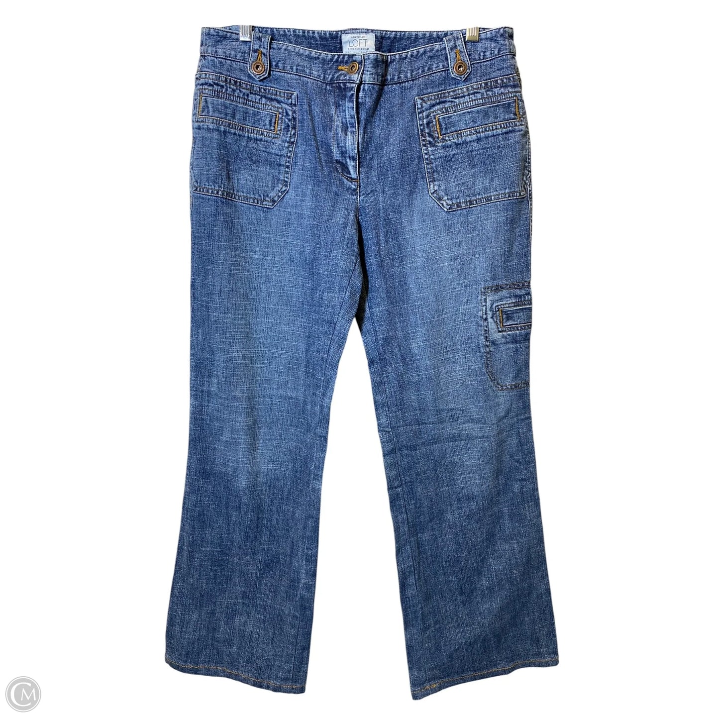 Jeans Wide Leg By Loft In Blue Denim, Size: 12