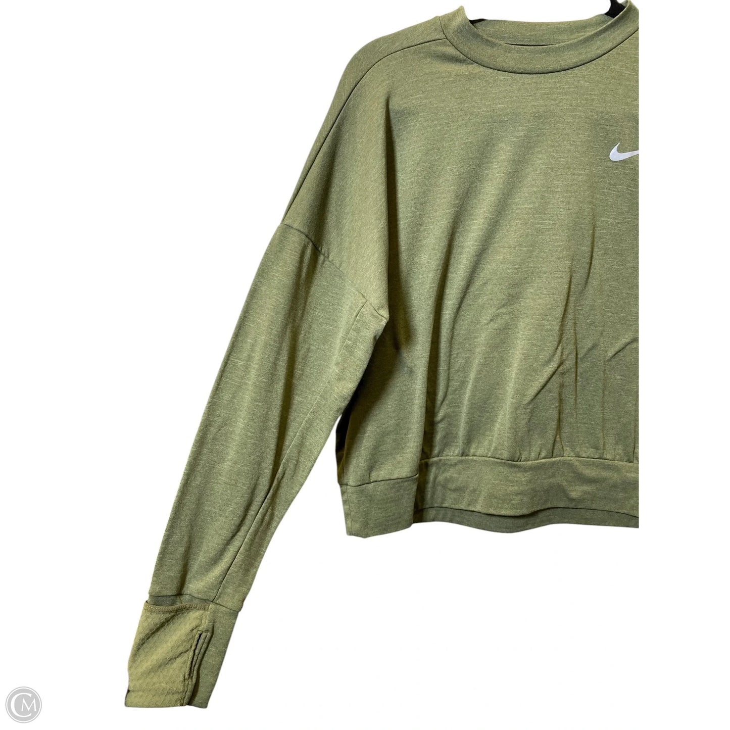 Top Long Sleeve By Nike In Green, Size: M
