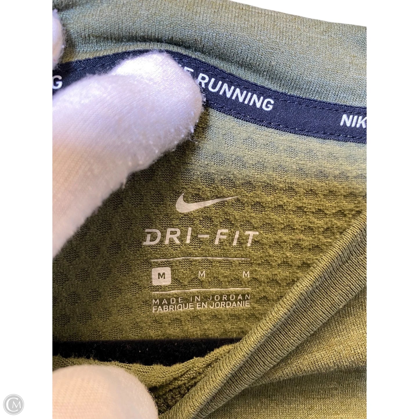 Top Long Sleeve By Nike In Green, Size: M