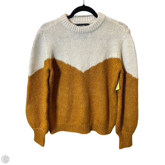 Sweater By Vero Moda In Cream & Yellow, Size: L