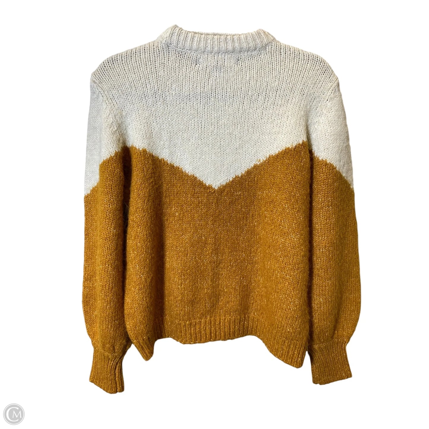 Sweater By Vero Moda In Cream & Yellow, Size: L