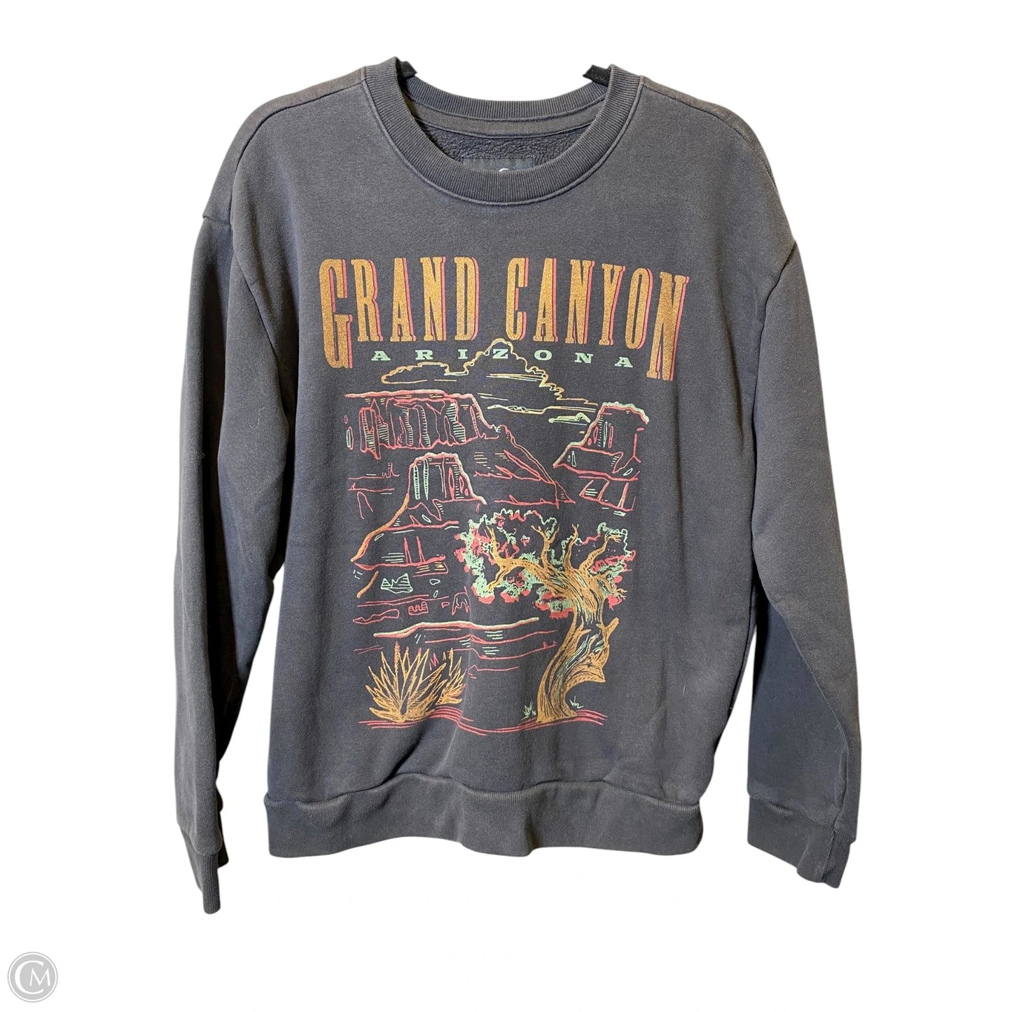 Sweatshirt Crewneck By Hollister In Grey, Size: M