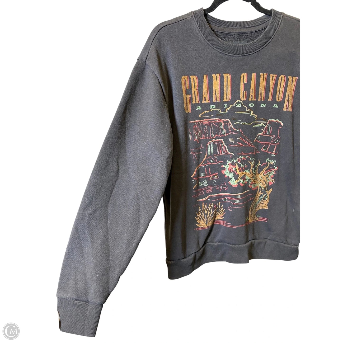 Sweatshirt Crewneck By Hollister In Grey, Size: M