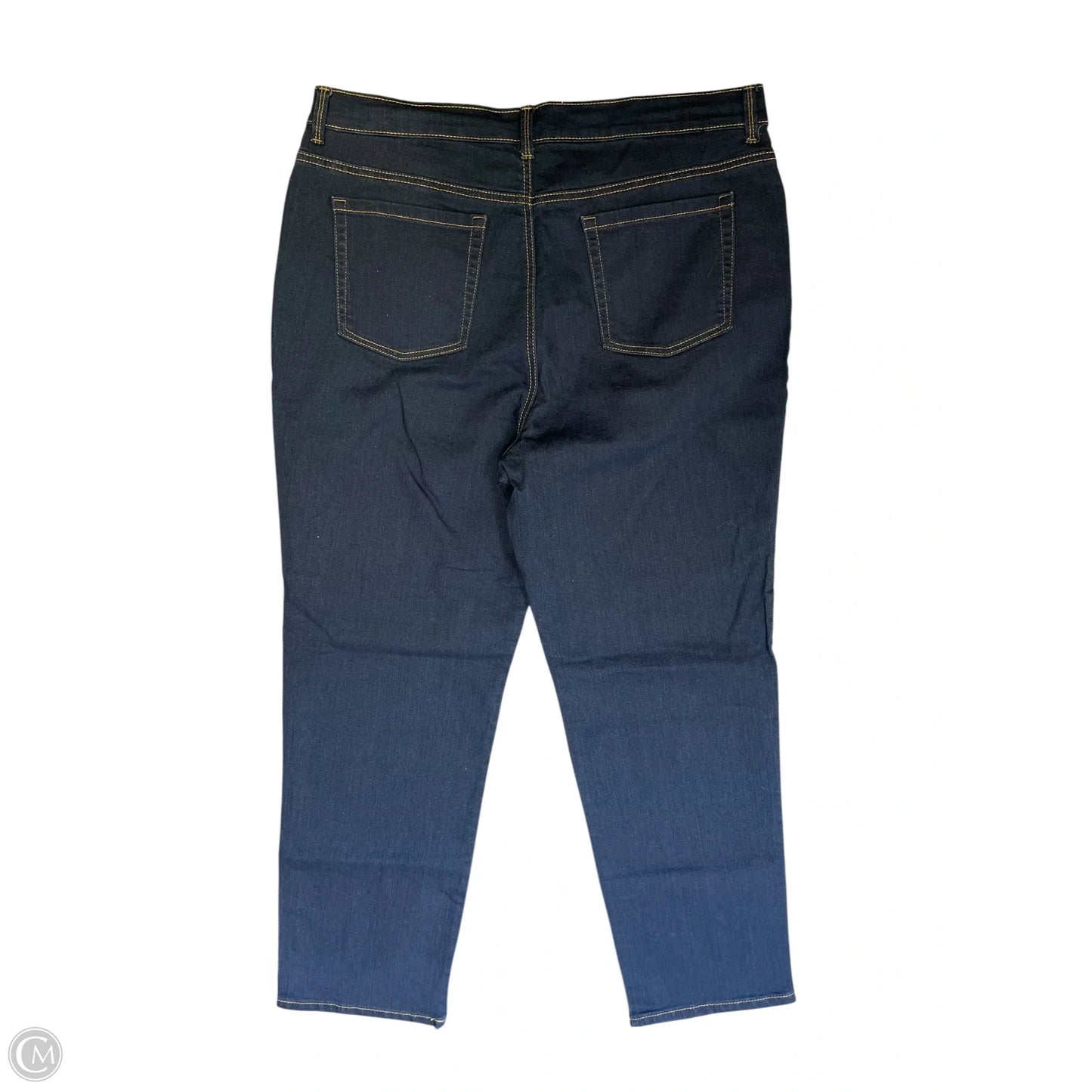 Jeans Straight By Style And Co Collection Women In Blue Denim, Size: 16