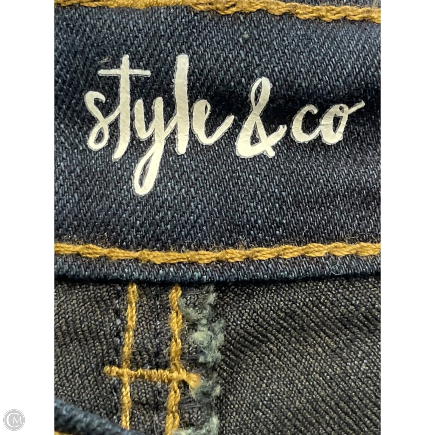 Jeans Straight By Style And Co Collection Women In Blue Denim, Size: 16