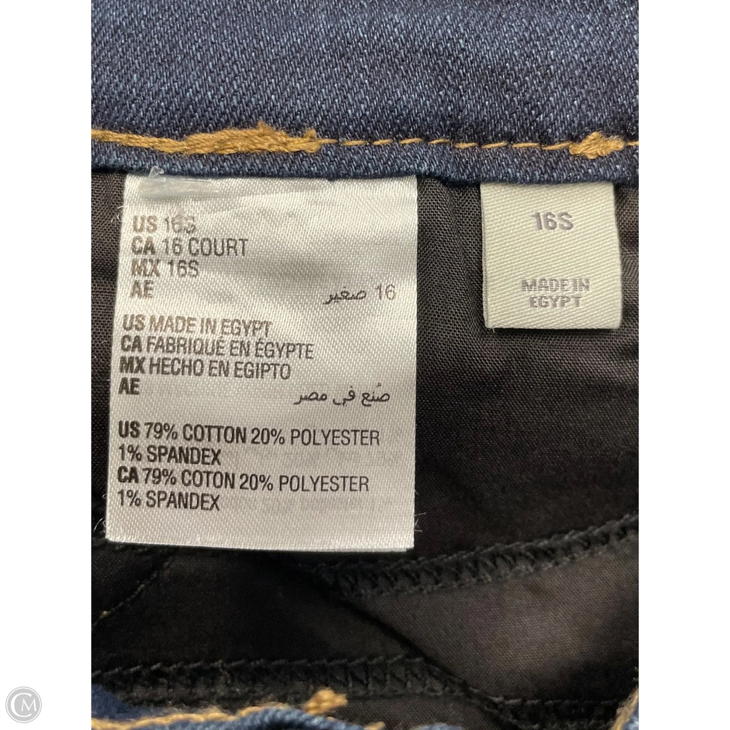 Jeans Straight By Style And Co Collection Women In Blue Denim, Size: 16