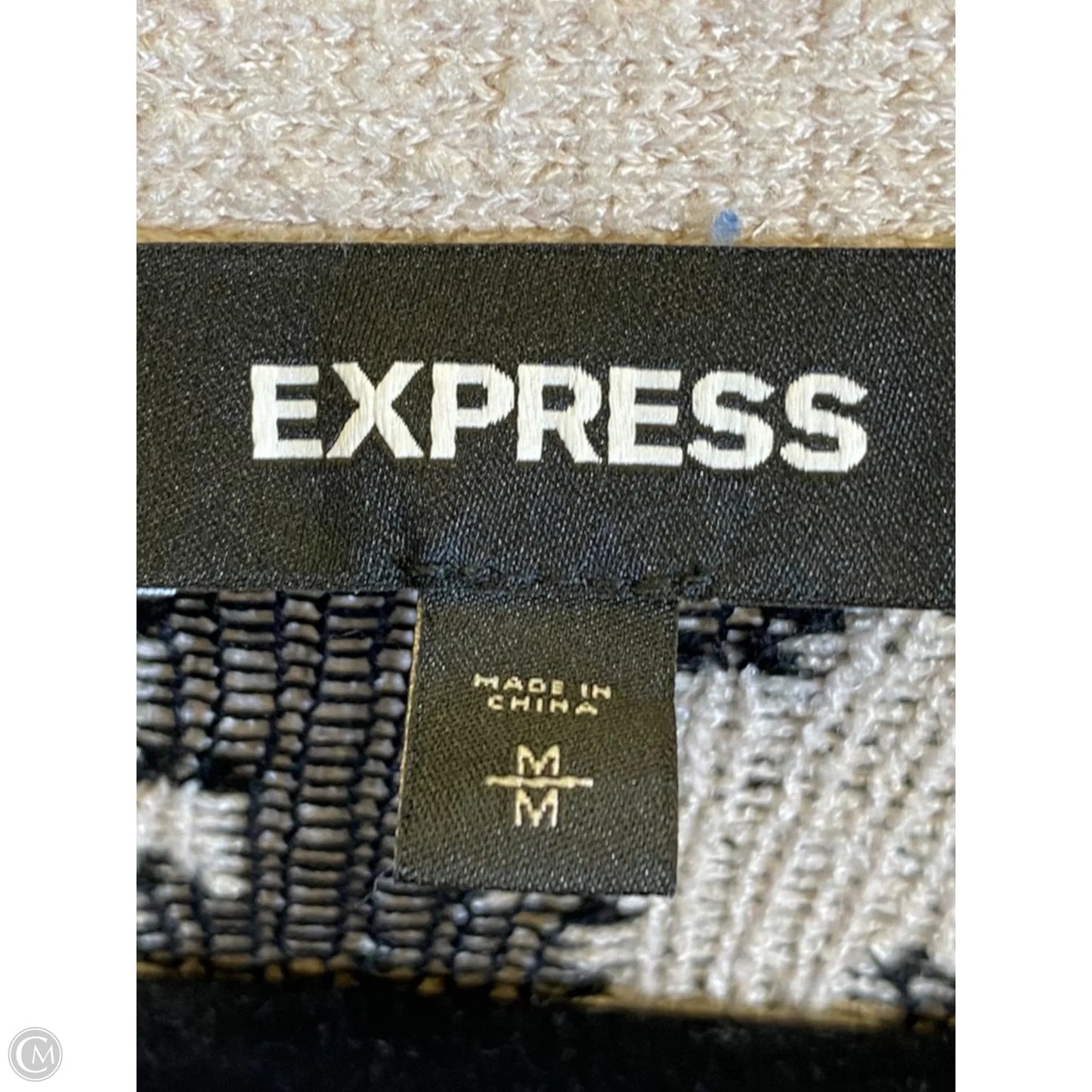 Cardigan By Express In Black & Tan, Size: M