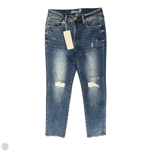 Jeans Straight By Seven 7 In Blue Denim, Size: 6