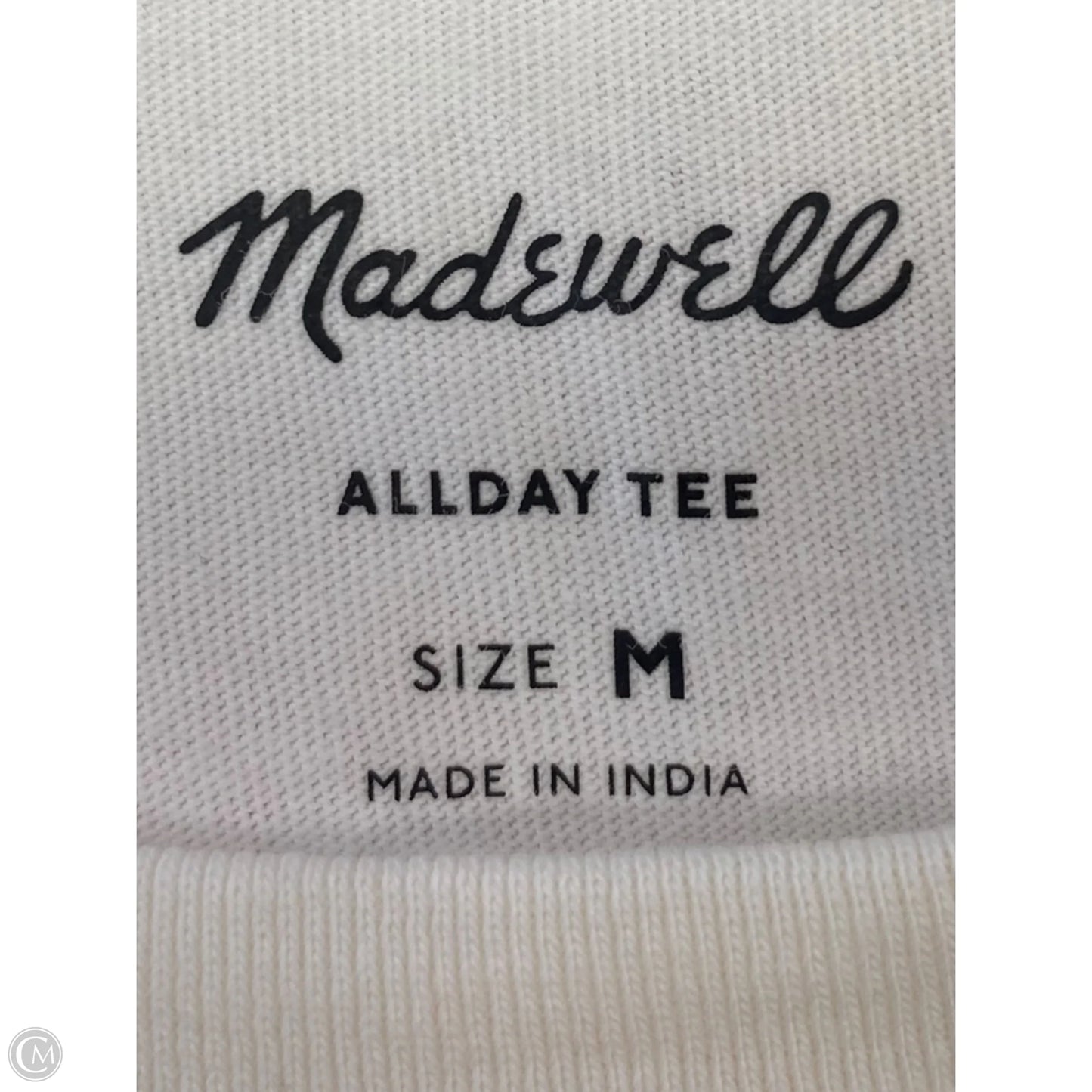 Top Short Sleeve By Madewell In Cream, Size: M