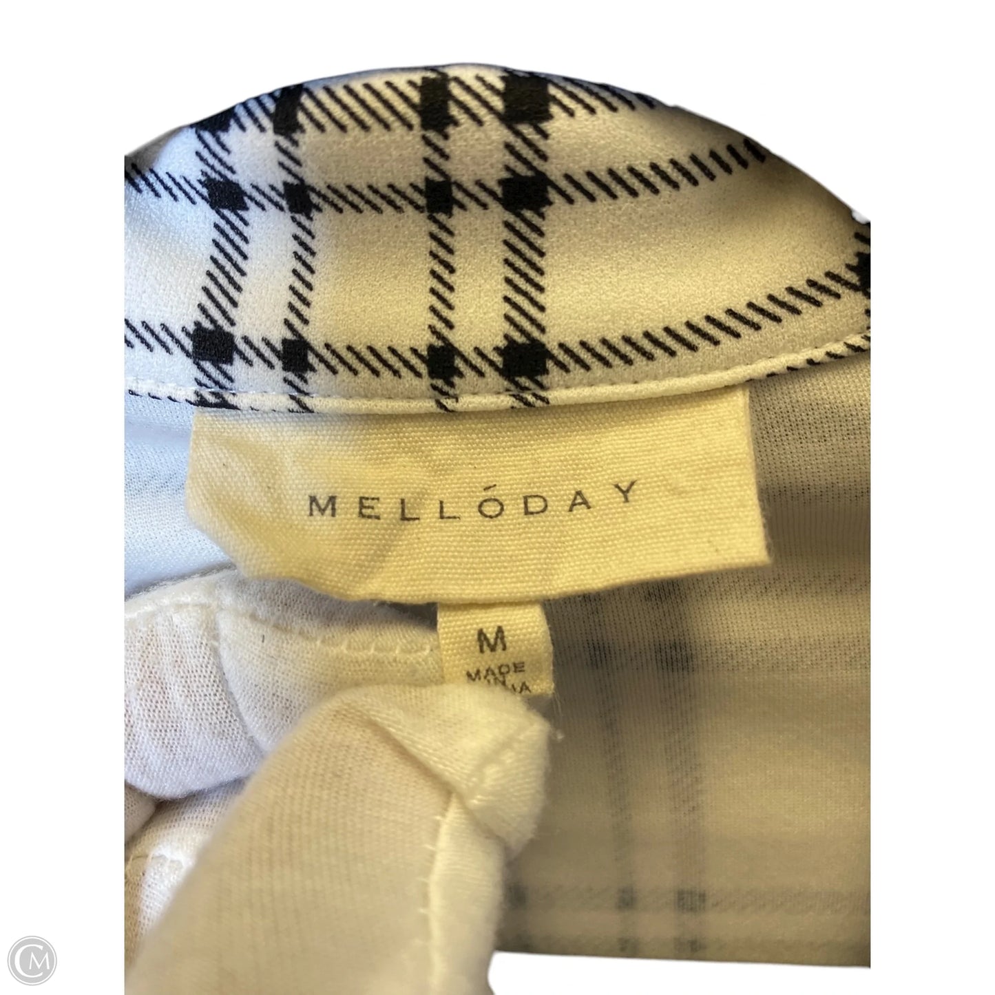 Cardigan By Melloday In Plaid Pattern, Size: M