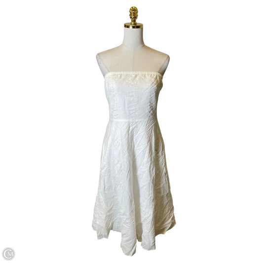 Dress Casual Midi By J. Crew In Cream, Size: 8