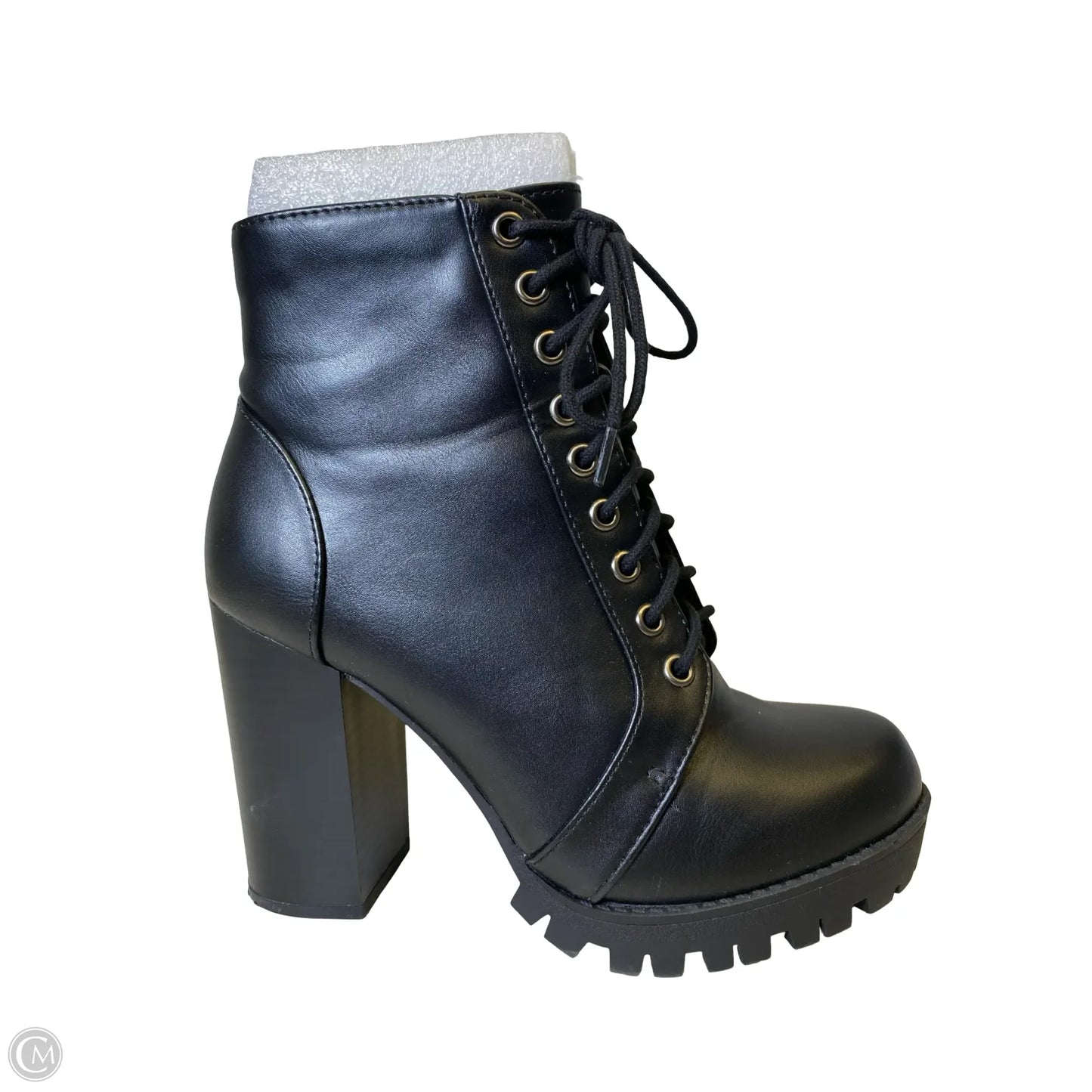 Boots Ankle Heels By Soda In Black, Size: 7