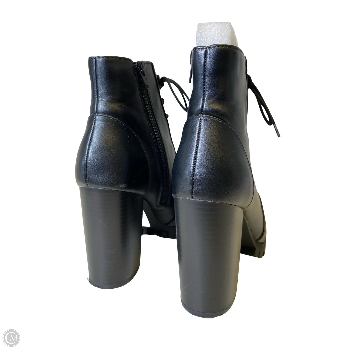 Boots Ankle Heels By Soda In Black, Size: 7