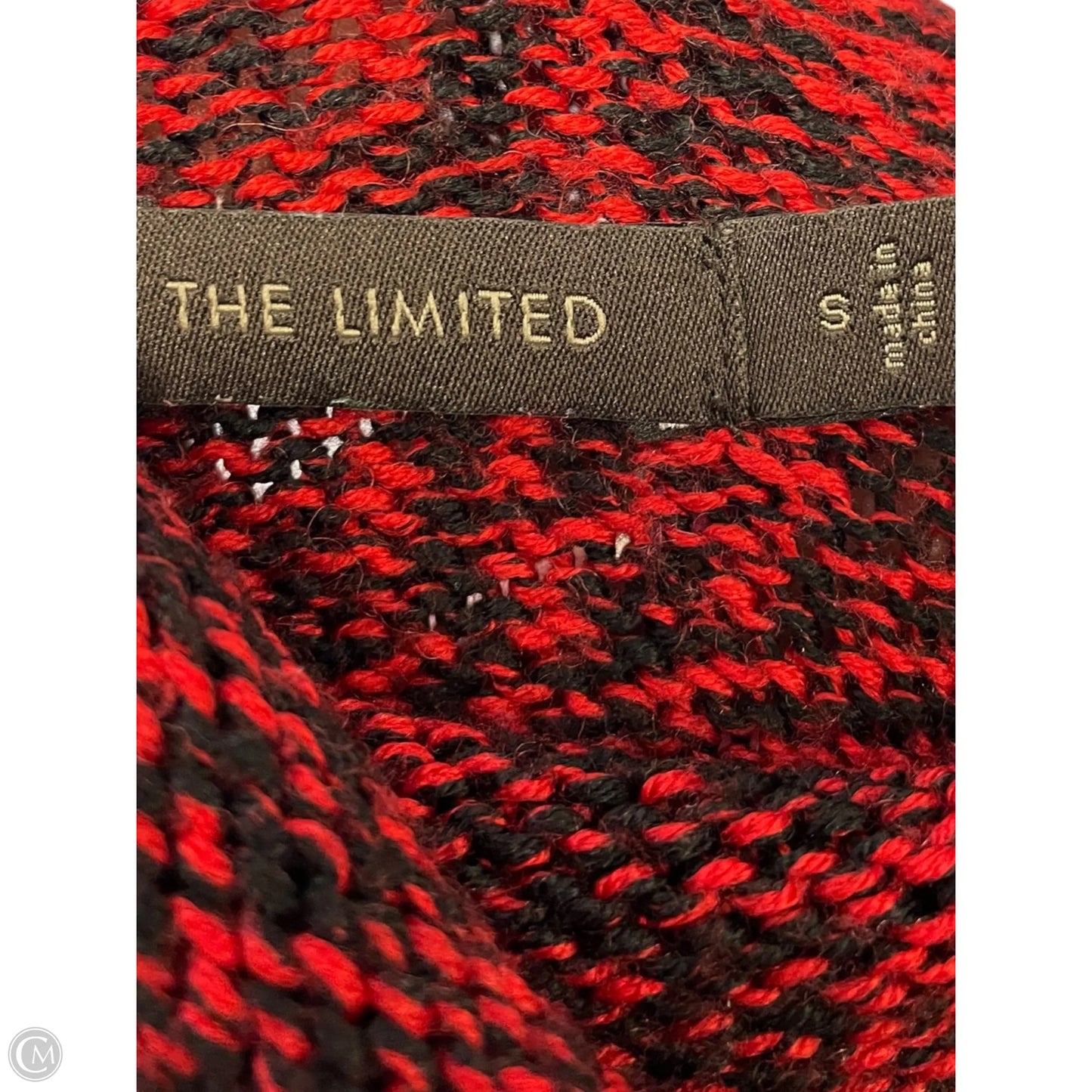 Sweater By Clothes Mentor In Black & Red, Size: S