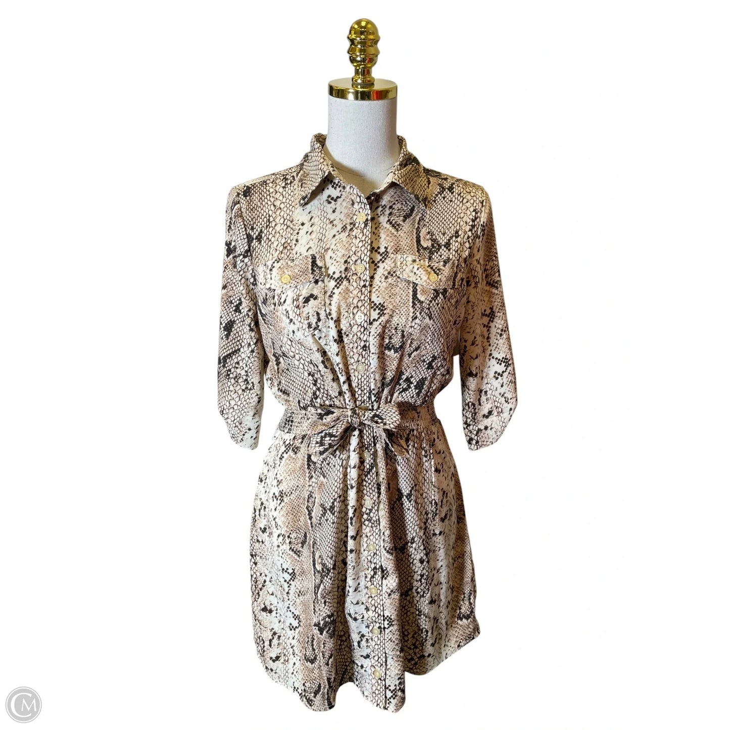 Dress Casual Midi By Clothes Mentor In Snakeskin Print, Size: S