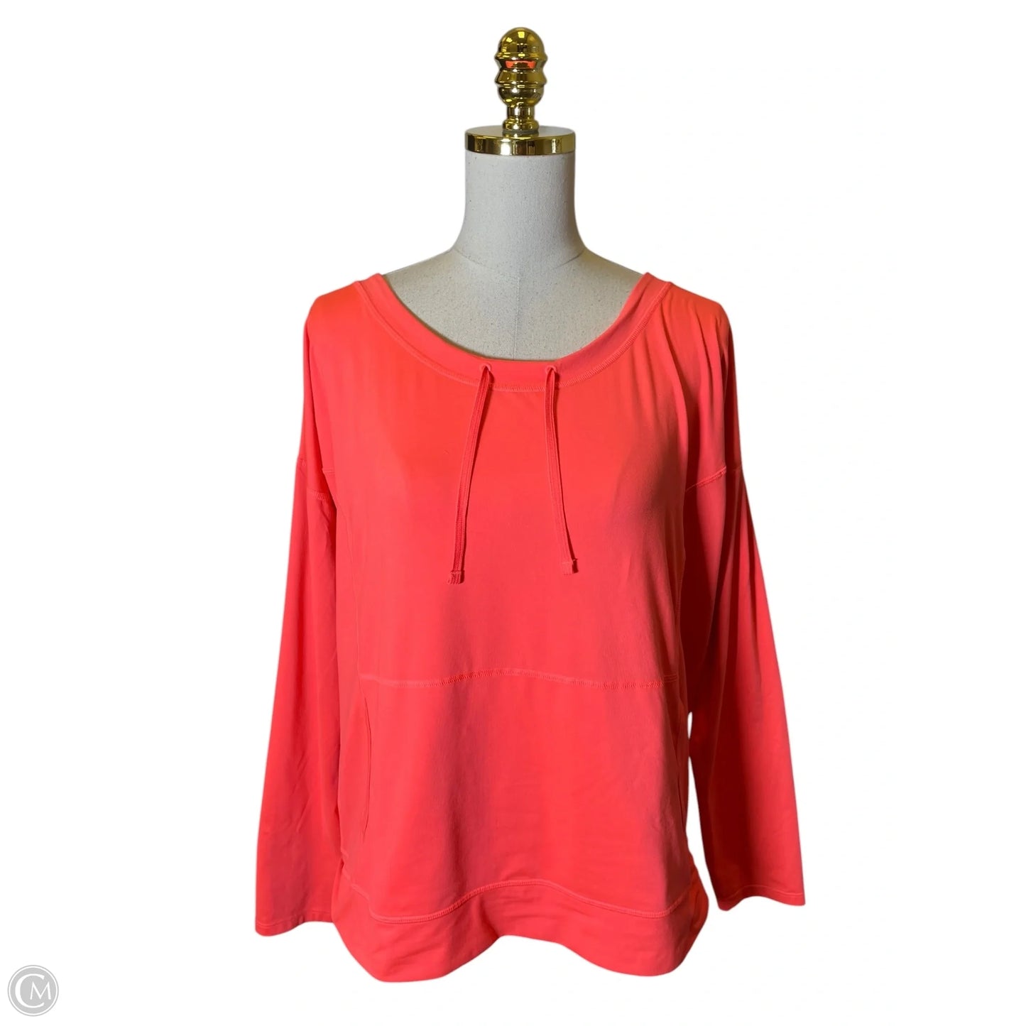 Athletic Top Long Sleeve Collar By Lucy In Pink, Size: L