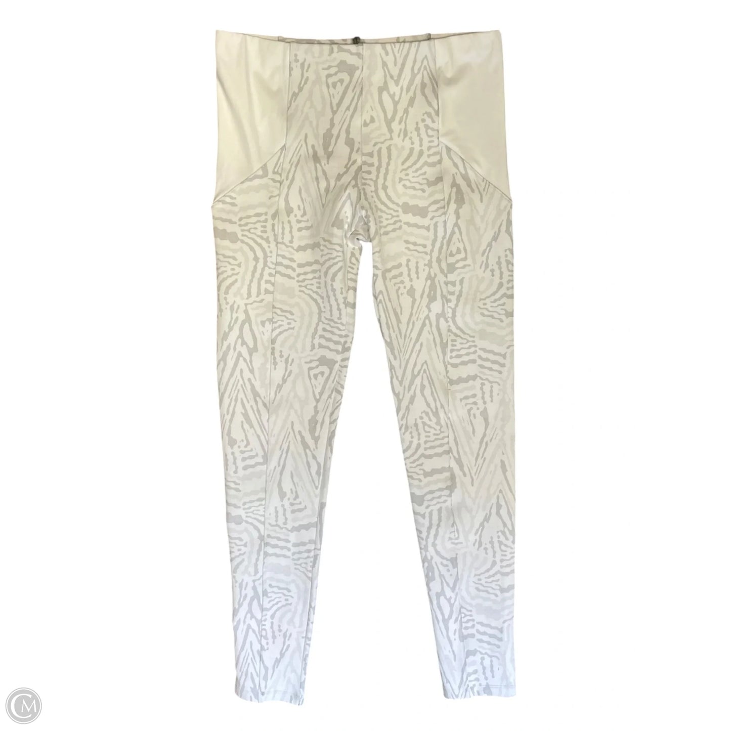 Athletic Leggings By Clothes Mentor In Grey & White, Size: Xl