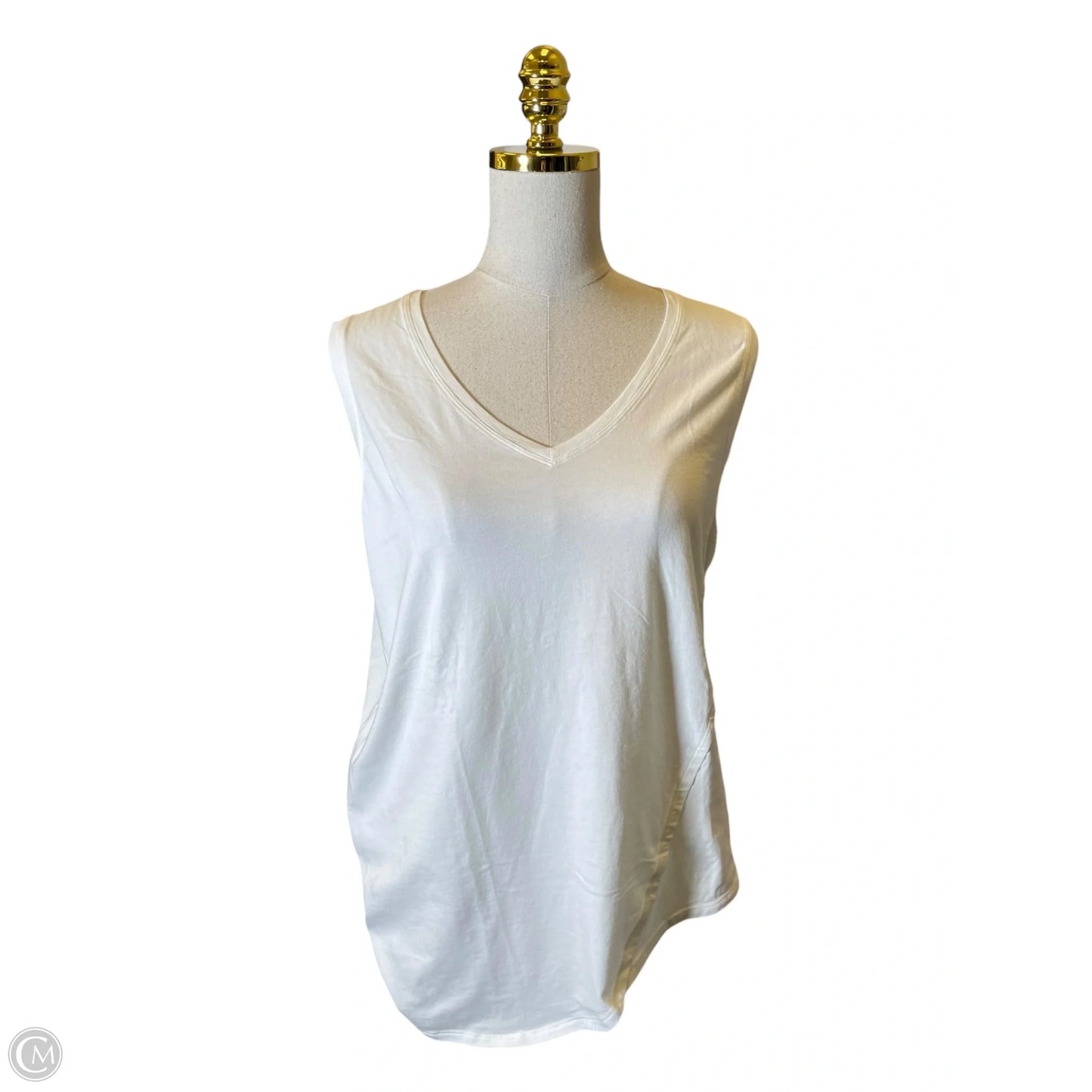 Athletic Tank Top By Lululemon In White, Size: 10