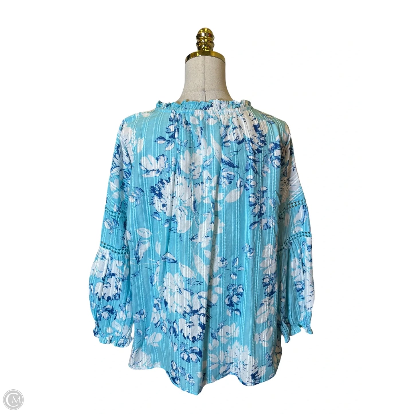 Top Long Sleeve By Style And Company In Floral Print, Size: L
