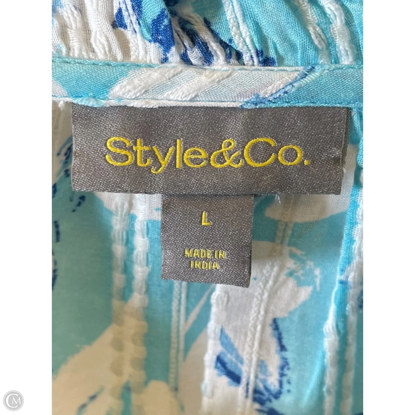 Top Long Sleeve By Style And Company In Floral Print, Size: L