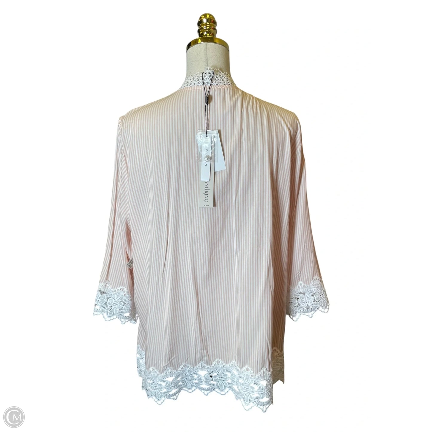 Top 3/4 Sleeve By Catherine Malandrino In Striped Pattern, Size: 1x