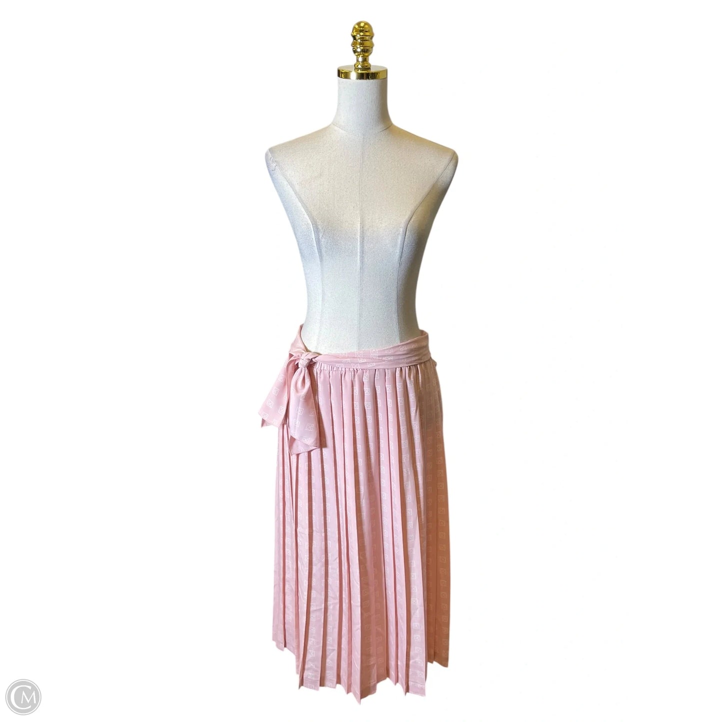 Skirt Maxi By Leslie Fay In Pink & White, Size: L