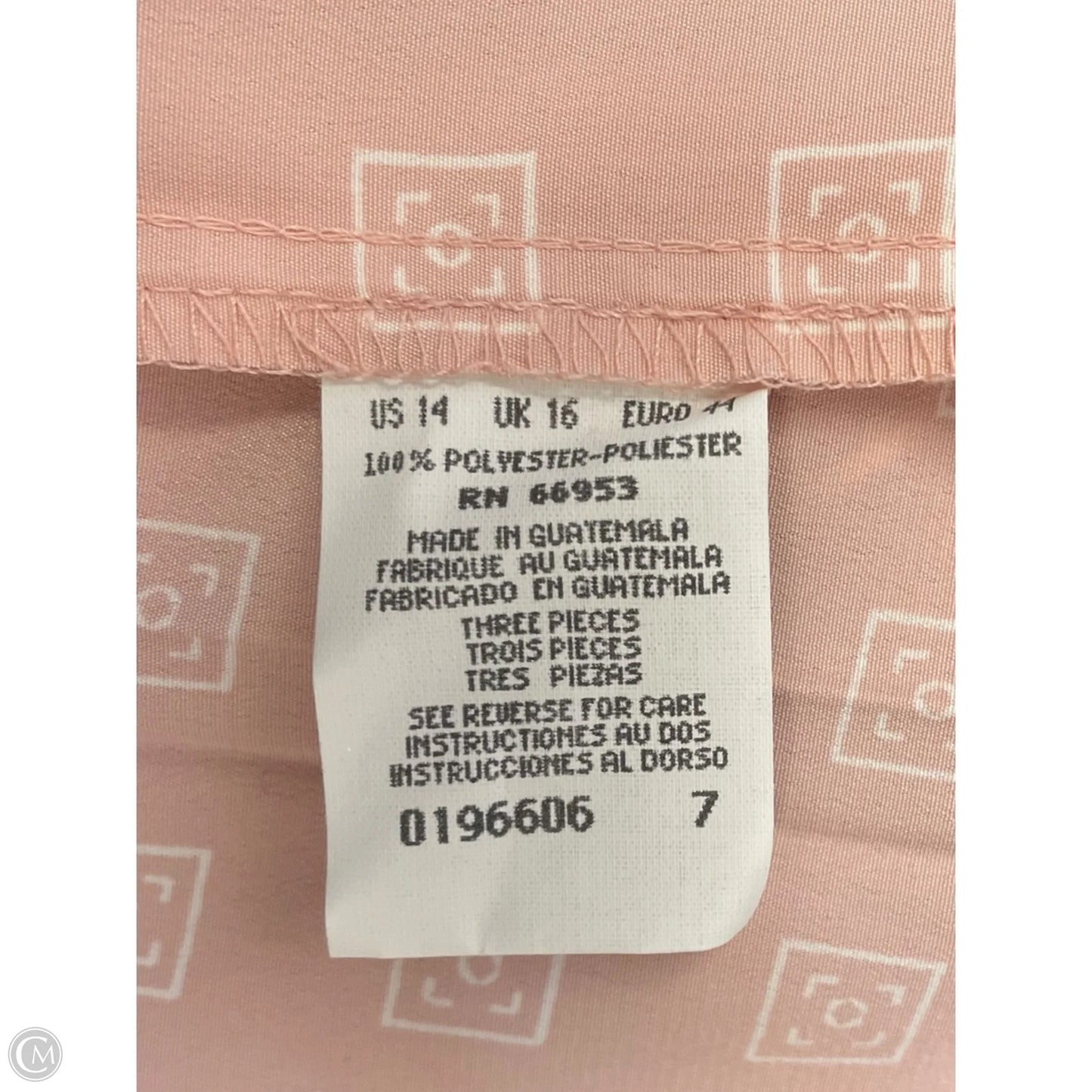 Skirt Maxi By Leslie Fay In Pink & White, Size: L