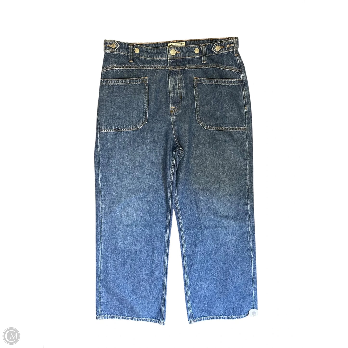Jeans Wide Leg By We The Free In Blue Denim, Size: 12
