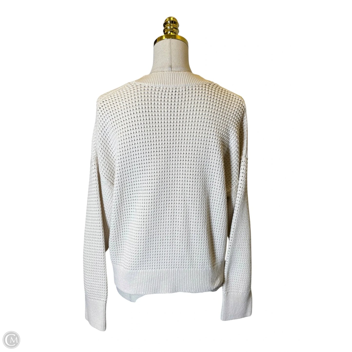 Sweater Cardigan By Banana Republic In Beige, Size: M
