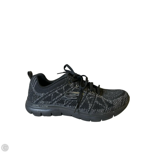 Shoes Athletic By Skechers In Black & Grey, Size: 6