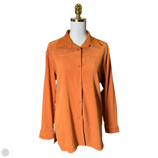 Top Long Sleeve By Clothes Mentor In Orange, Size: L