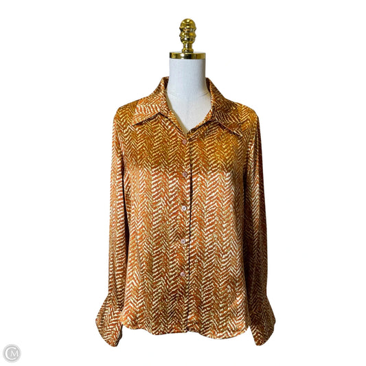 Top Long Sleeve By Kasper In Multi-colored, Size: 12