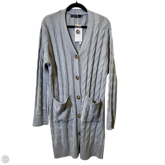 Sweater Cardigan By Merokeety In Grey, Size: 2XL