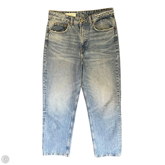 Jeans Straight By Zara In Blue Denim, Size: 8