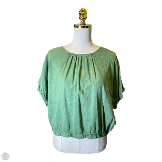 Top Short Sleeve By Madewell In Green, Size: L