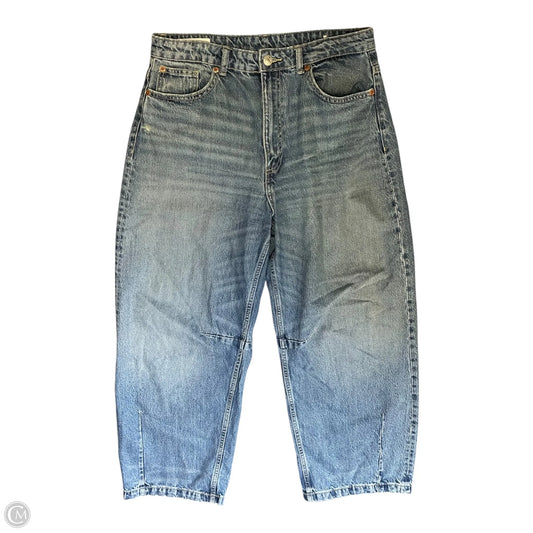 Jeans Straight By Zara In Blue Denim, Size: 8