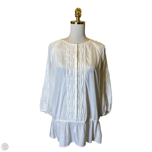Top 3/4 Sleeve By Chicos In White, Size: 2