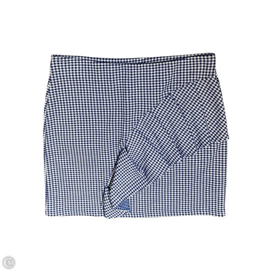 Skirt Midi By Topshop In Blue & White, Size: 6