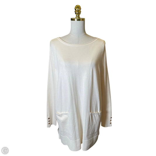 Top Long Sleeve By Chicos In Cream, Size: Xl