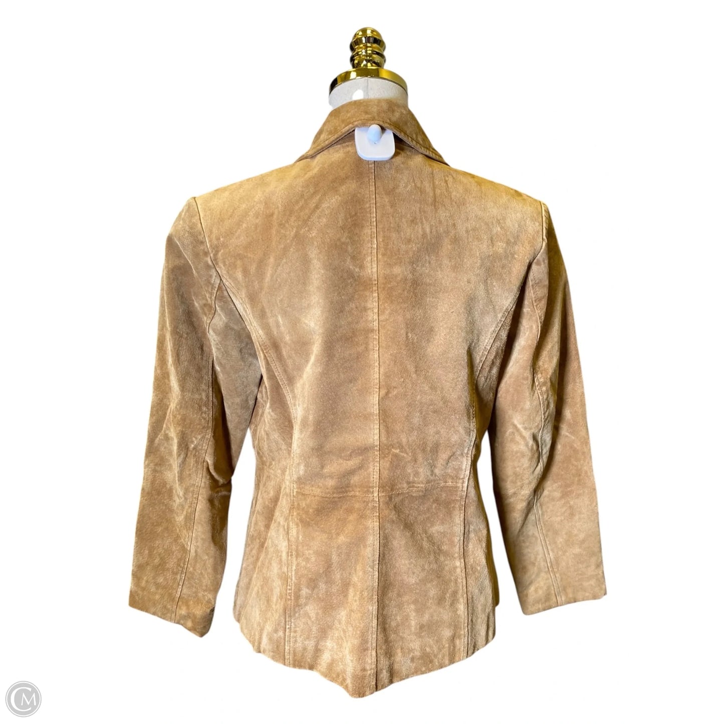 Jacket Leather By Relativity In Tan, Size: S