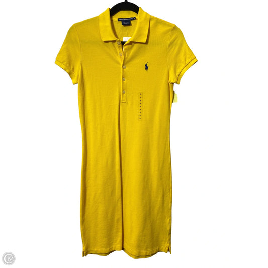 Dress Casual Midi By Ralph Lauren Sport In Yellow, Size: S