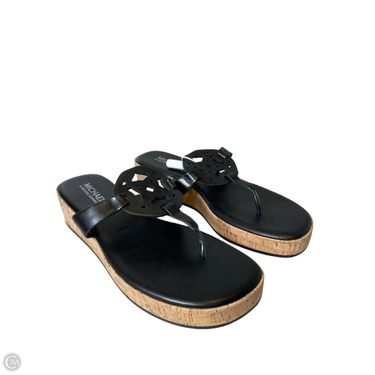 Sandals Heels Wedge By Michael Shannon In Black, Size: 11
