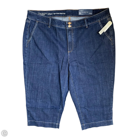 Jeans Cropped By Talbots In Blue Denim, Size: 20
