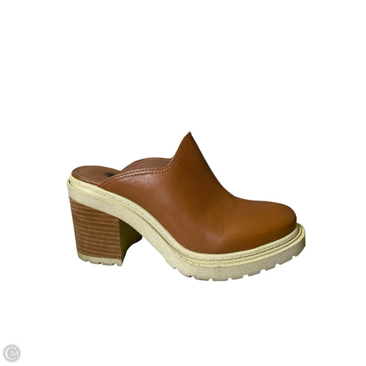 Shoes Heels Block By Otbt In Brown, Size: 9