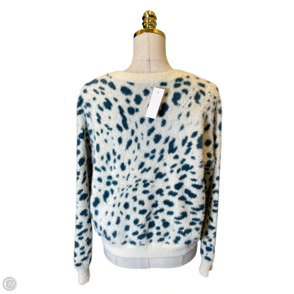 Sweater By Loft In Blue & Cream, Size: S
