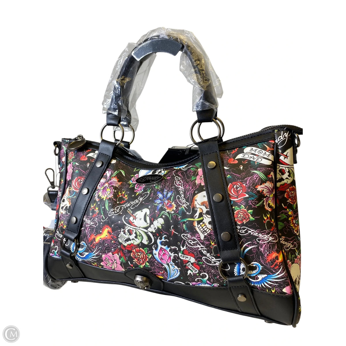 Handbag By Ed Hardy, Size: Large