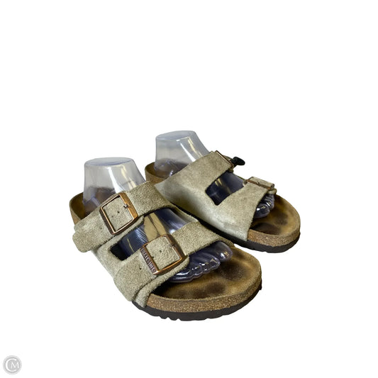 Sandals Flats By Birkenstock In Taupe, Size: 10