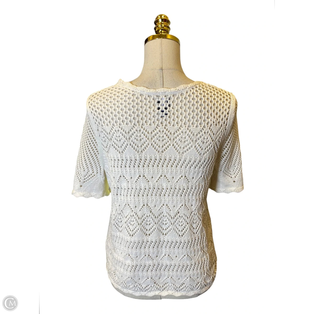 Top Short Sleeve By Gap In White, Size: S
