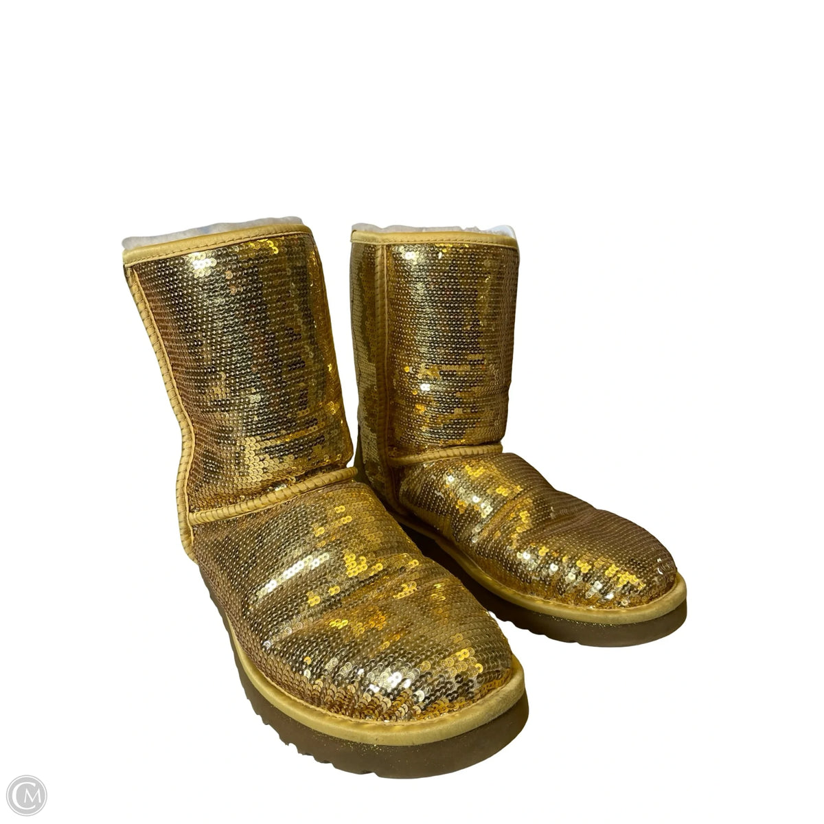 Boots Designer By Ugg In Gold, Size: 10